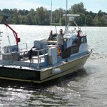 1999 27 hike built aluminum patrol boat w/ trailer