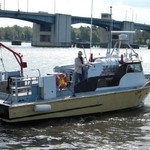 1999 27 hike built aluminum patrol boat w/ trailer