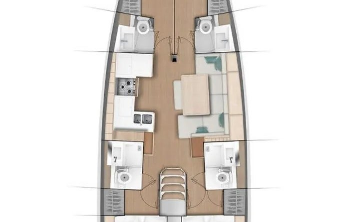 Sun Odyssey 490 - 4 + 1 cab.